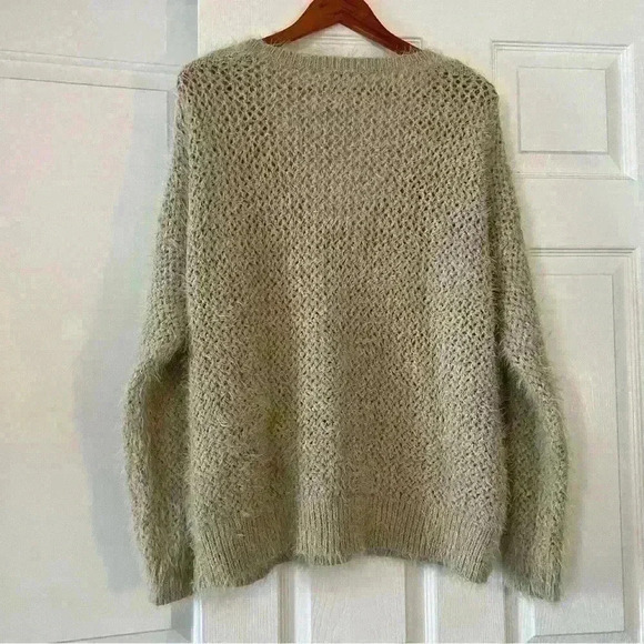 DKNY Heavy Open Knit Scoop Neck Sweater - Picture 3 of 4